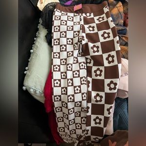 Dressed in LALA Brown and White Checkered Pants